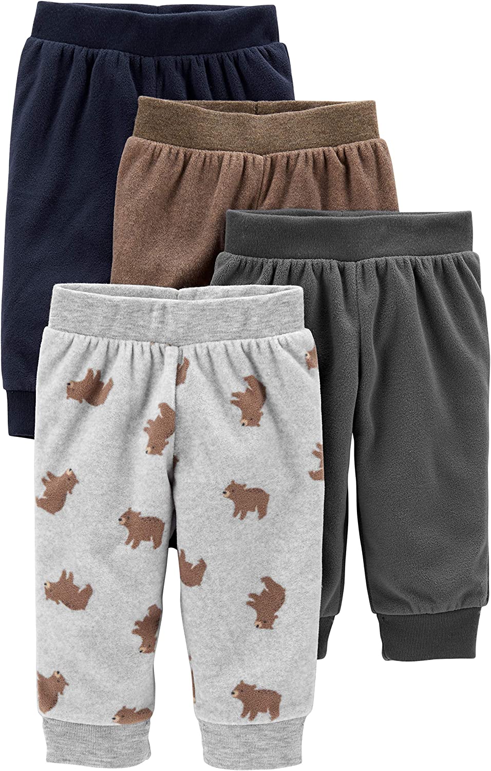 230816074347691_1 Simple Joys by Carter's Baby Boys' Fleece Pants, Pack of 4 - Image 1